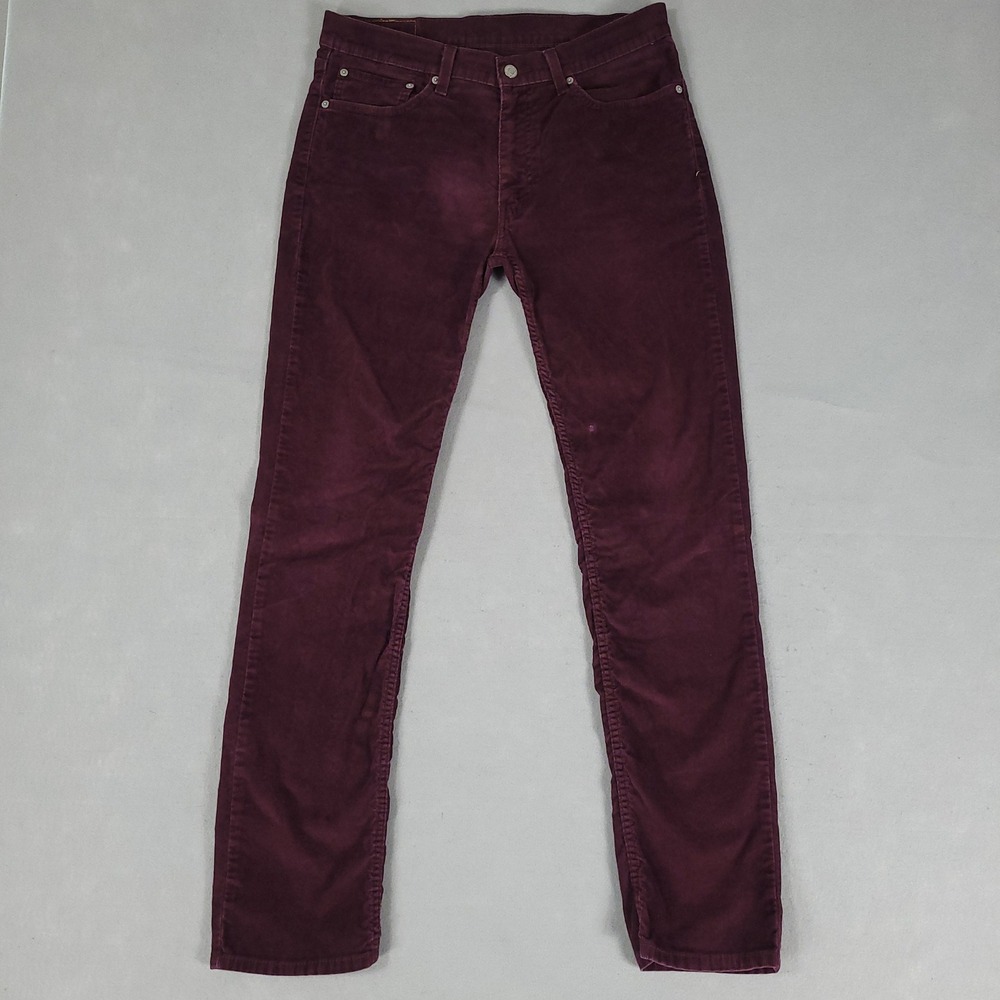 Levi's 511 Pants Men's 34x32* Burgundy Slim Fit Corduroy 511